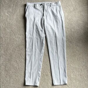 Zara Men's Light Gray Dress Pants - Slim Tailored 31x30